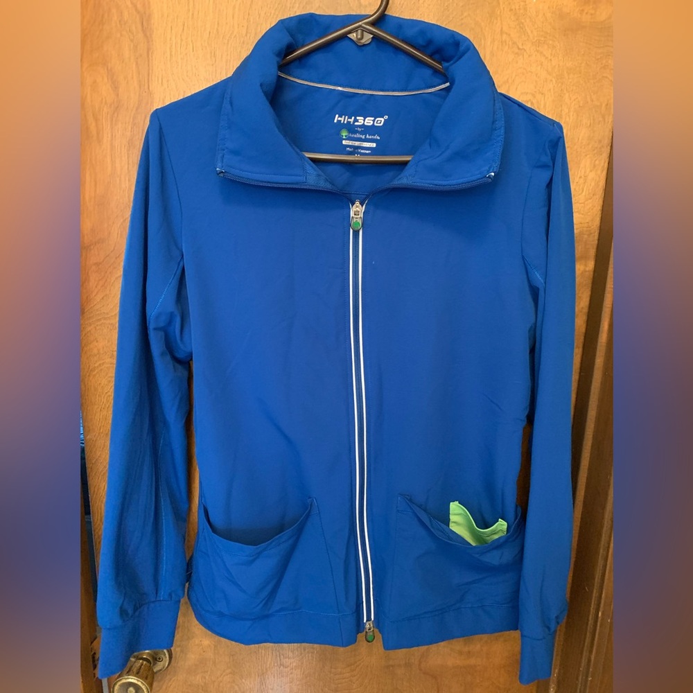 Healing Hands Scrub Jacket - Royal Blue